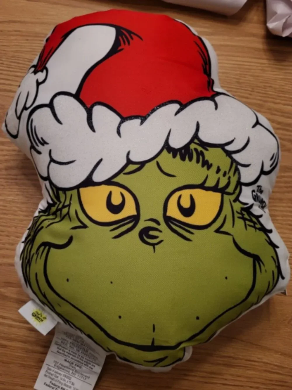 Dr. Seuss The Grinch Who Stole Christmas Santa Cap Hat Shaped Throw 17